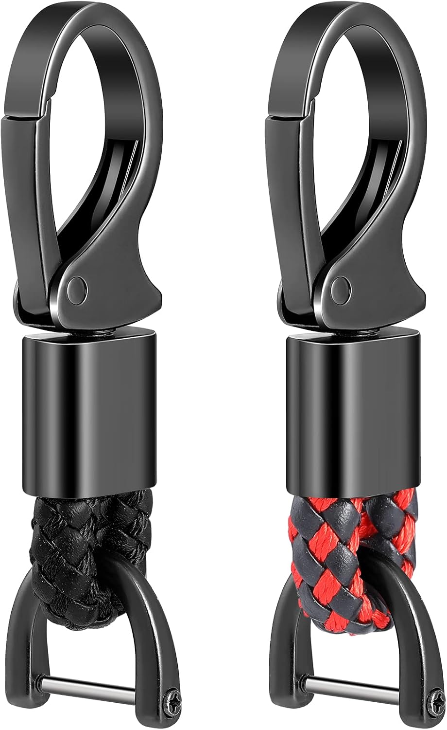 Car Key Fob Keychains Metal Leather Keyring Keys Keyring Clip Car Key Clip