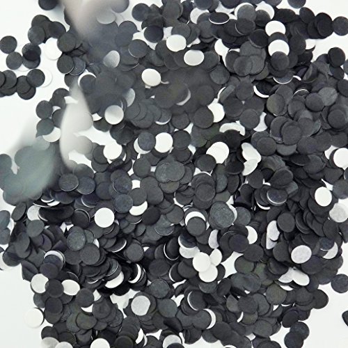 picwrap Confetti Circles 1/2 Inch Small 1 Color 8000 Plus Circles White and Black