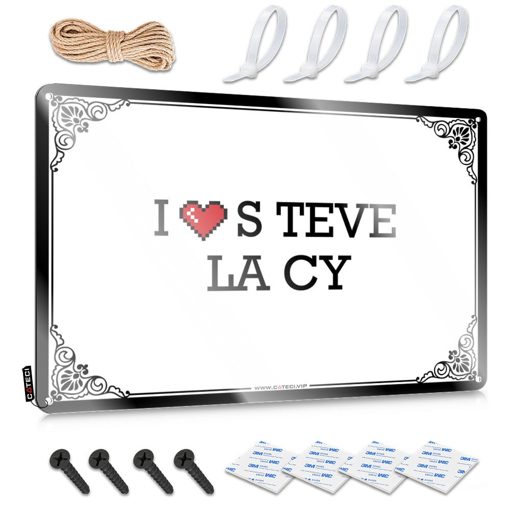 Retro Wall Art Custom Waterproof Artwork, Inappropriate Retro Print For Cafe Pub Patio | Front Yard Decor Pre-drilled Custom I Love S Teve La Cy(20X30CM)