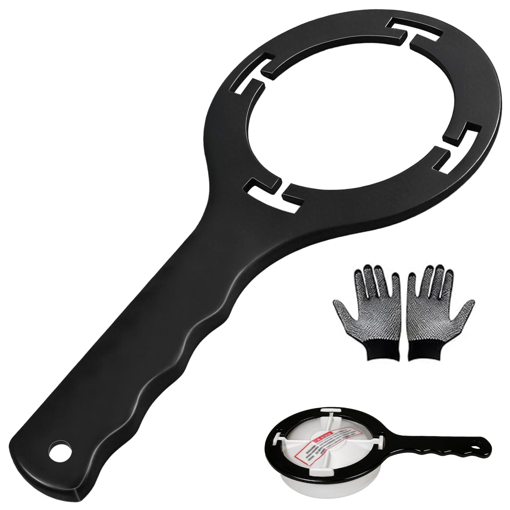 GlowGeek Metal Chlorinator Lid Wrench for Pentair Rainbow 300/320 Series Chlorine Bromine Feeders– Steel Feeder Tank Lid Opener Tool – Compatible with R172052 R172053