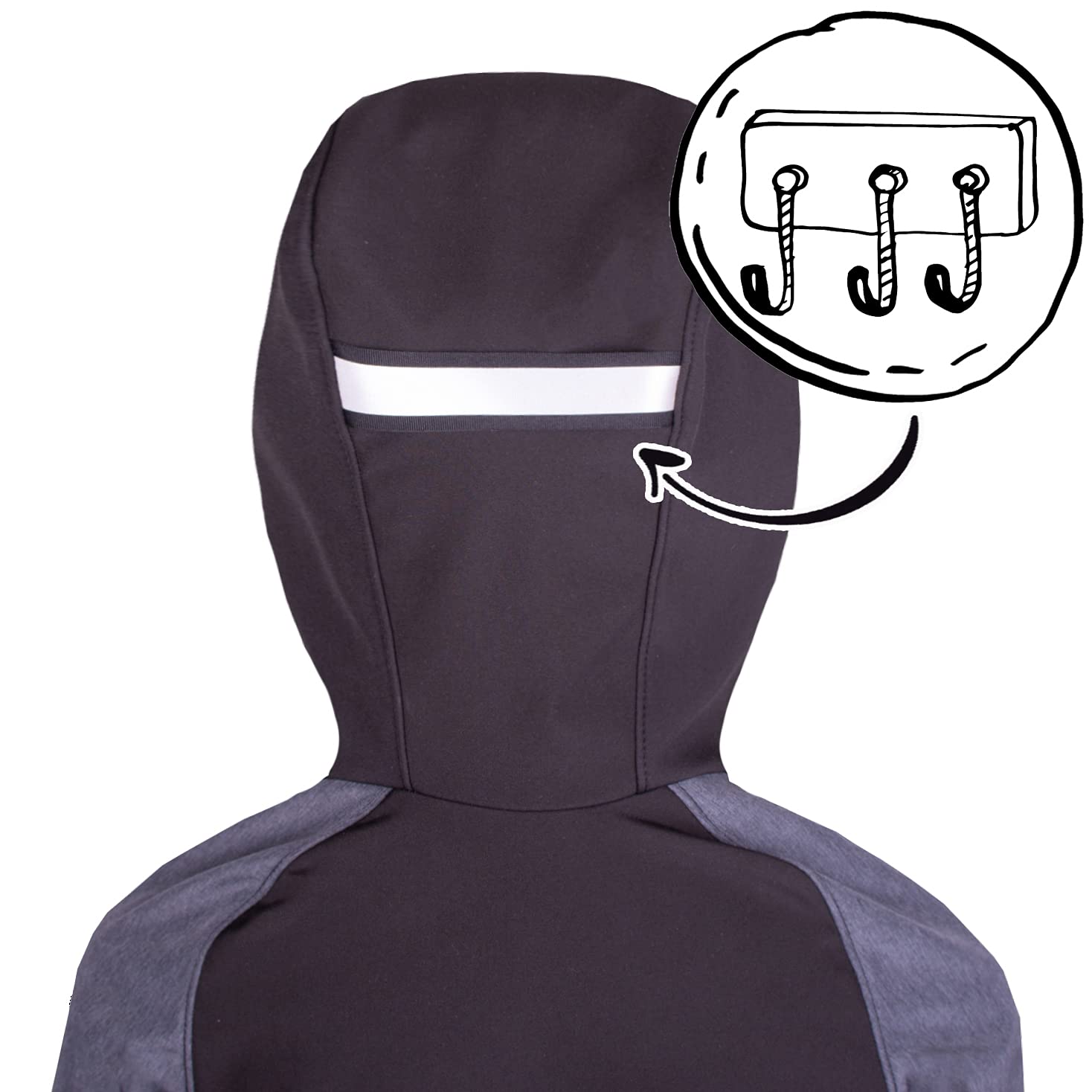 Chaqueta softshell con forro polar, impermeable y cortavientos, para exteriores, con cremallera completa, transpirable, para niños Negro 134-140 cm