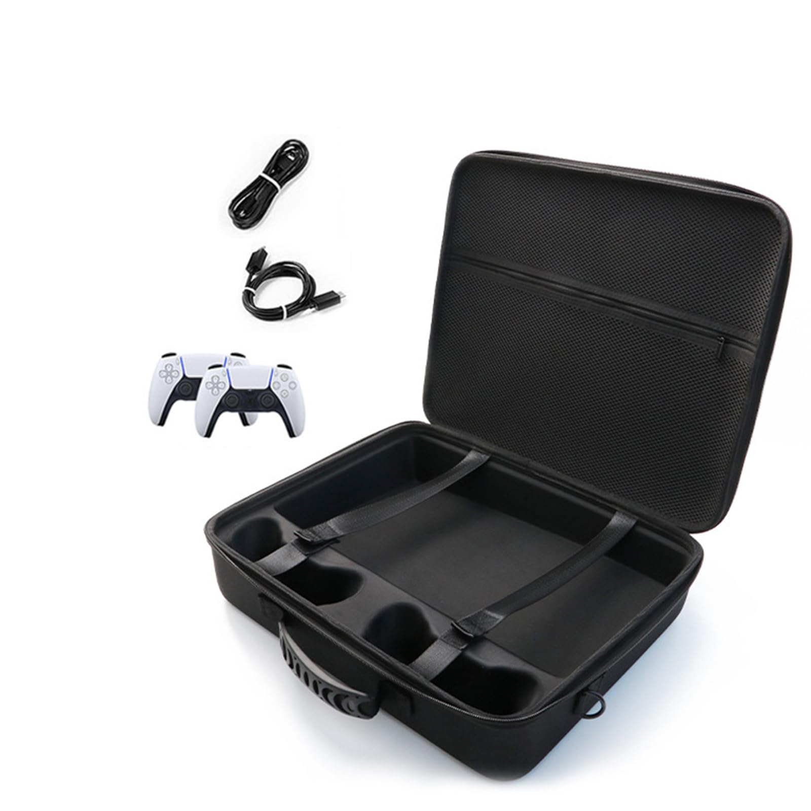 HDOYTXXM Bolsa de Almacenamiento con Correa para Hombro Estuche de Transporte Bolso Organizador de Consola de Juegos Controlador Base de Carga Disco Estuche rígido para Consola de Juegos