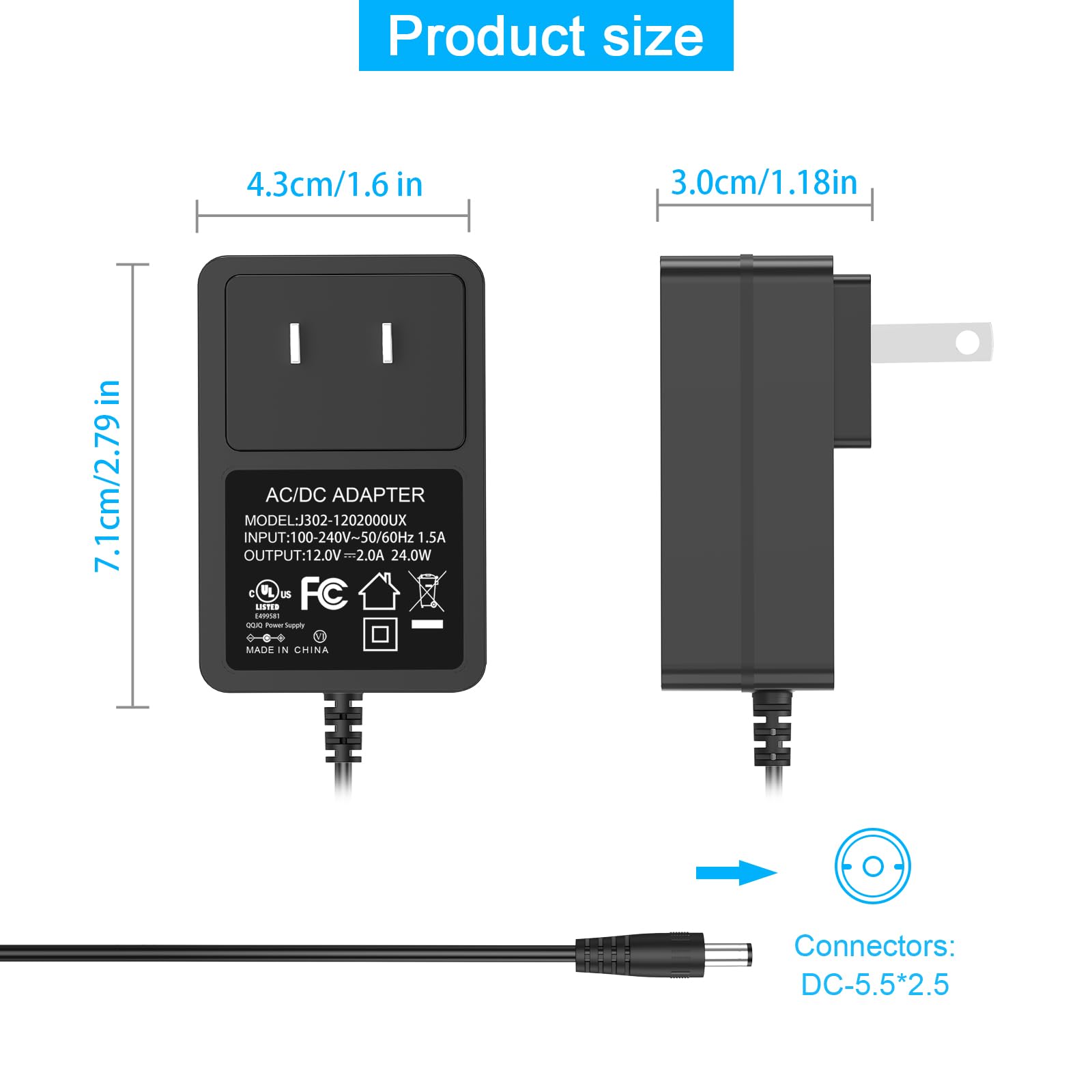 Amazon.com: 12V 2A AC to DC Power Adapter for TP-Link Deco
