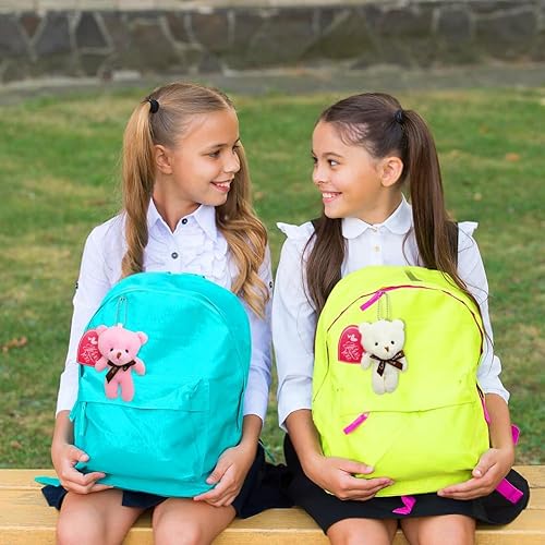 Miniatura 5 de LUKBERA Paquete de 28 tarjetas de corazón para el día de San Valentín para niños con mini oso de peluche, juguetes de peluche de animales pequeños