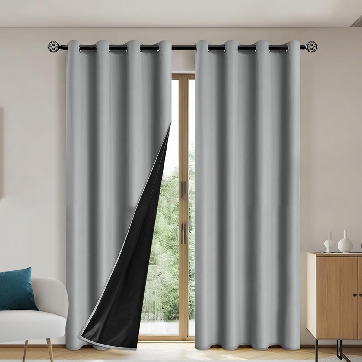 Rideaux occultants pour chambre bloquant la lumière et la chaleur