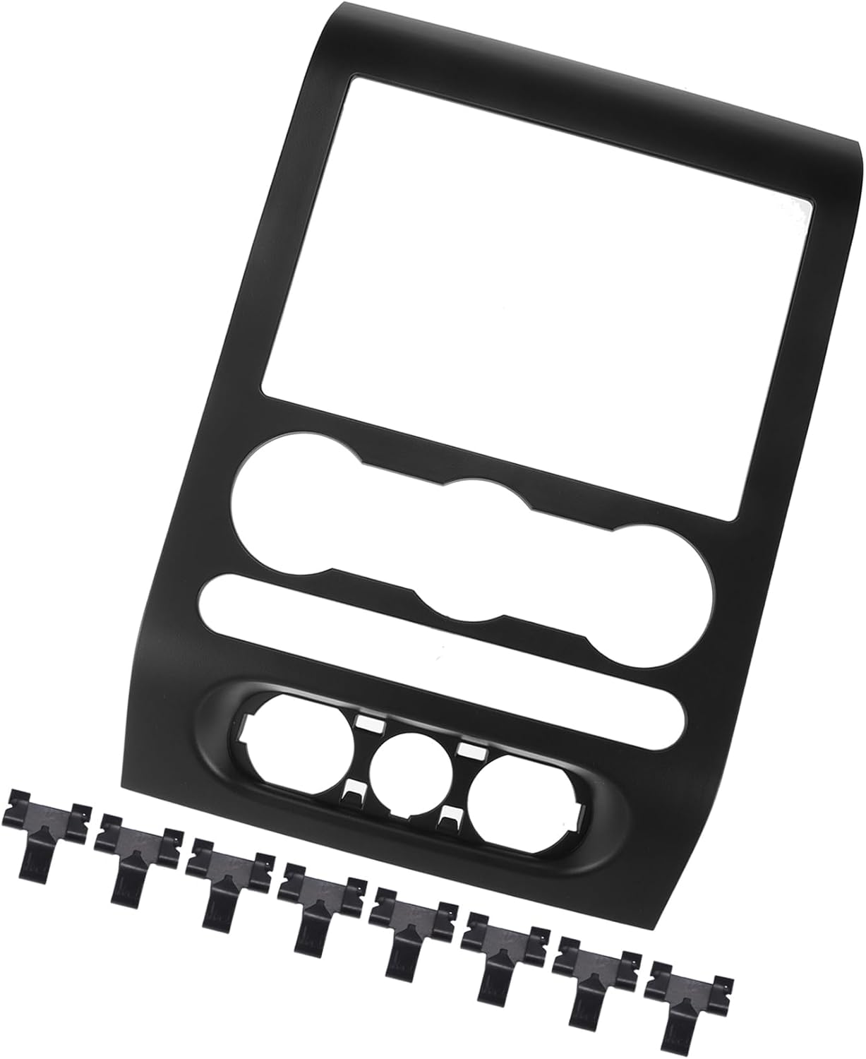 ACROPIX Dash Radio Bezel Center Dashboard Trim Panel Cover for Ford F150 2004 2005 2006 2007 2008 4L3Z-1504302-AAA Dash Radio Climate Bezel Center Trim Panel Car Parts