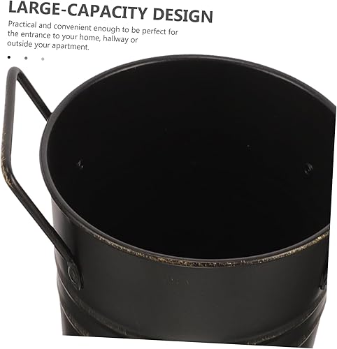 Miniatura 7 de Veemoon Soporte de metal para paraguas, estante de almacenamiento de bastones, cubo de flores, soporte para paraguas independiente, contenedor de