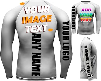 Zimperad Your Own Image Text Photo Front/Back Print Tops-Make Your Own Front Back Sleeve Rash Guard