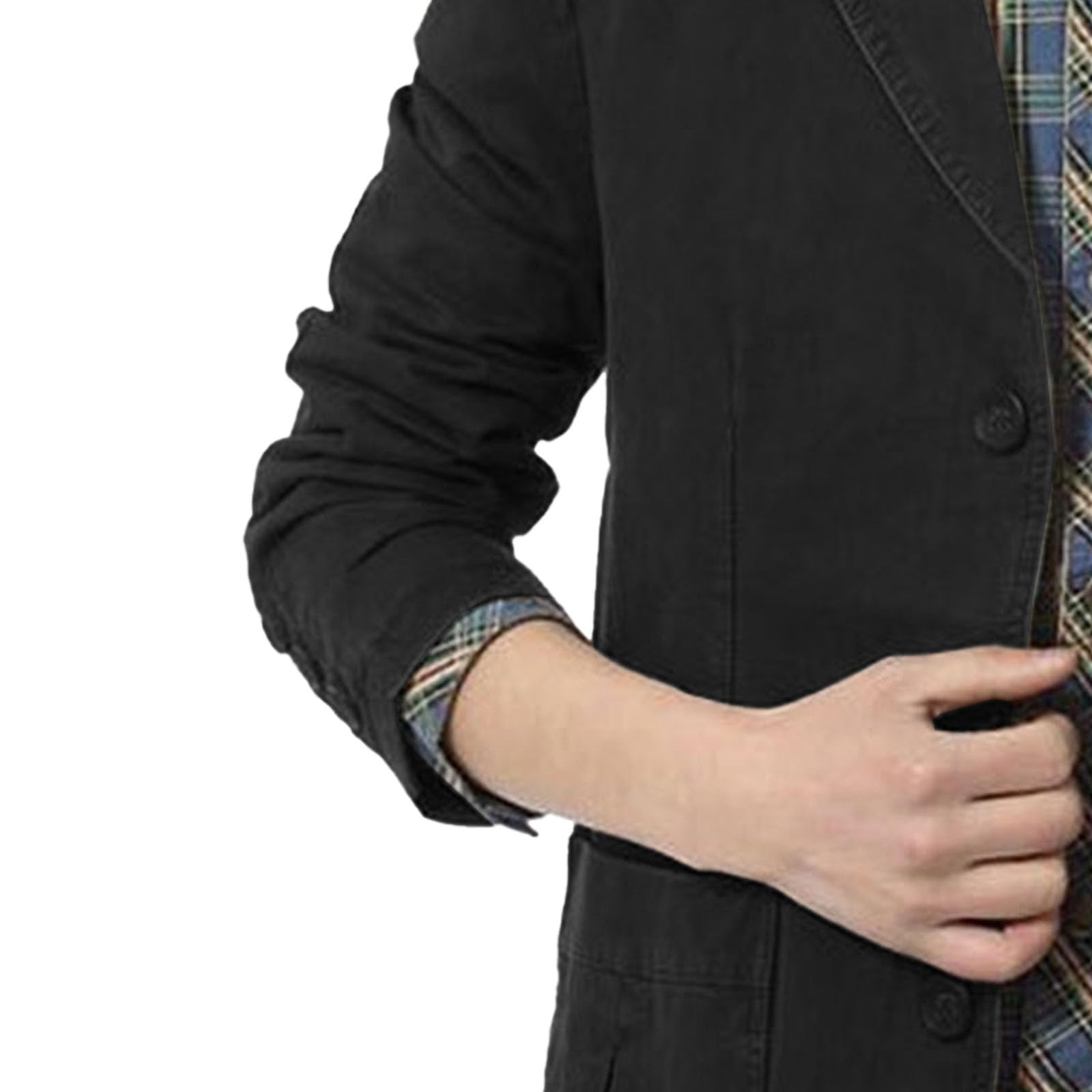 Abrigo casual de tres botones para hombre, chaqueta de negocios, chaqueta deportiva con solapa de muesca, ajuste delgado, para exteriores