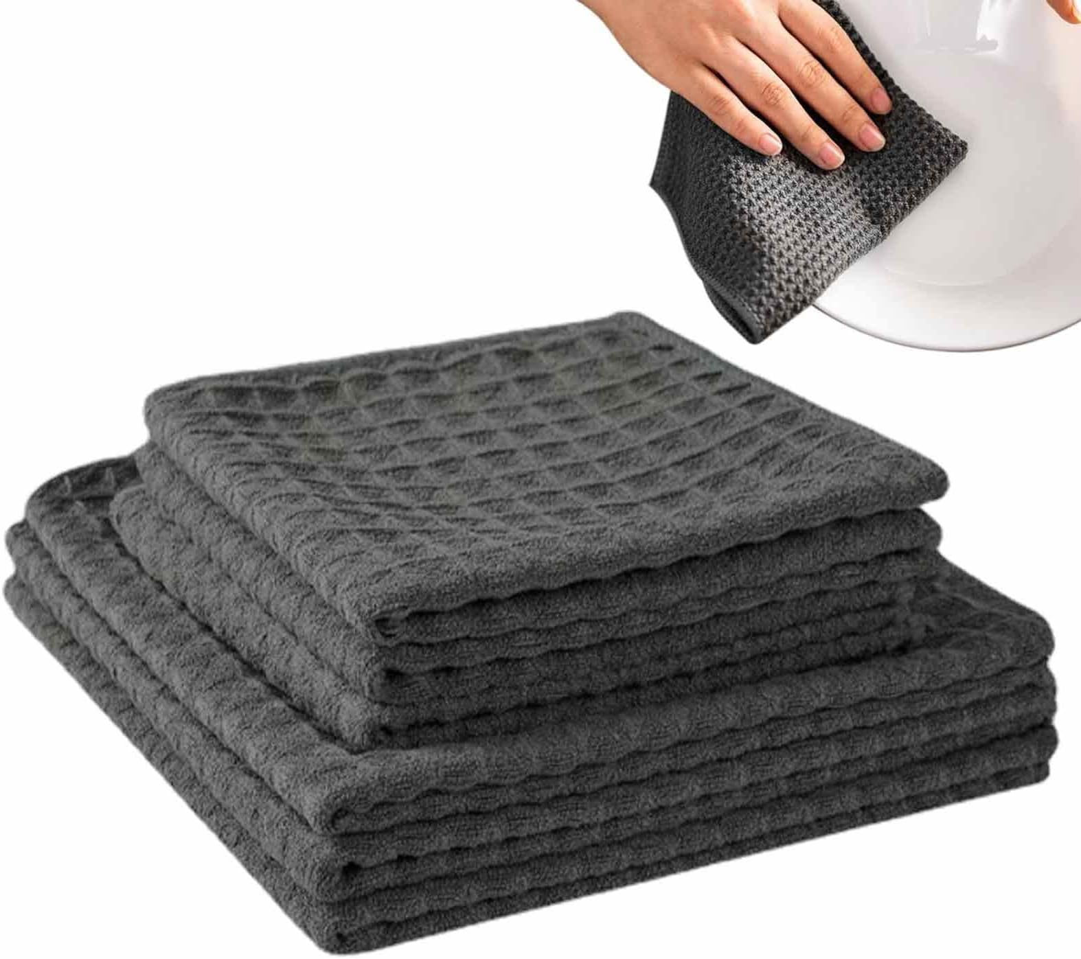 BAIRONG Kitchen Rags - Thickened Dish Towels for Kitchen Universal | Kitchen Towels Wash Rags for Kitchen Cabinets Bar Faucet Furniture Adj