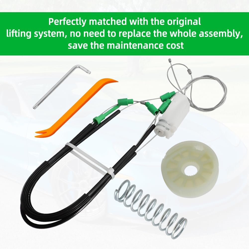 motoparty for Corvette Window Regulator Repair (Front Driver) for 2005-2013 Chevrolet Corvette C6 - Fixes Sticking/Slow