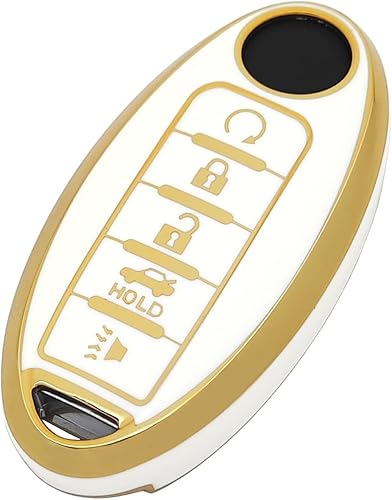 Miniatura 5 de Funda para llavero para Nissan Altima, accesorios de 5 botones, funda inteligente de TPU suave con llavero para Nissan Maxima Rogue Armada