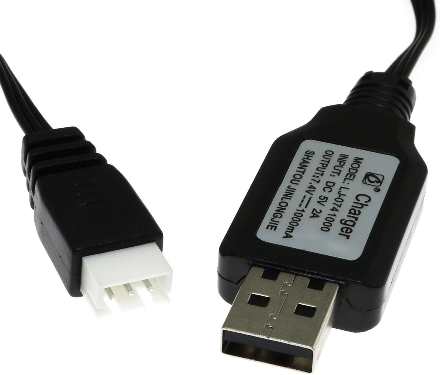 1-Pack XH-3P Balance 7.4V 1A Lipo Battery USB Charger Cable for RC Quadcopter FPV Drone Parts
