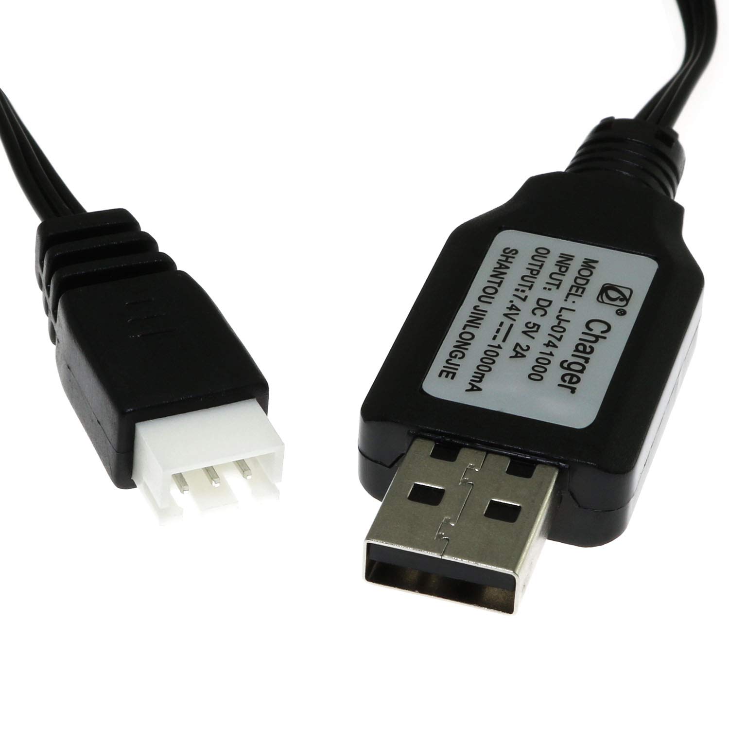 RuiLing 1-Pack XH-3P Balance 7.4V 1A Lipo Battery USB Charger Cable for RC Quadcopter FPV Drone Parts