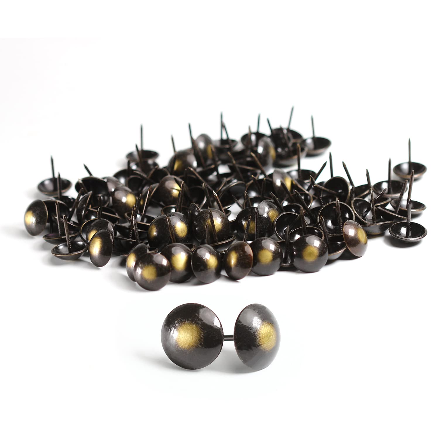 25-Pack Upholstery Nails Tacks – Vintage Iron Thumb Pins For Furniture, Cork Boards, DIY Decor