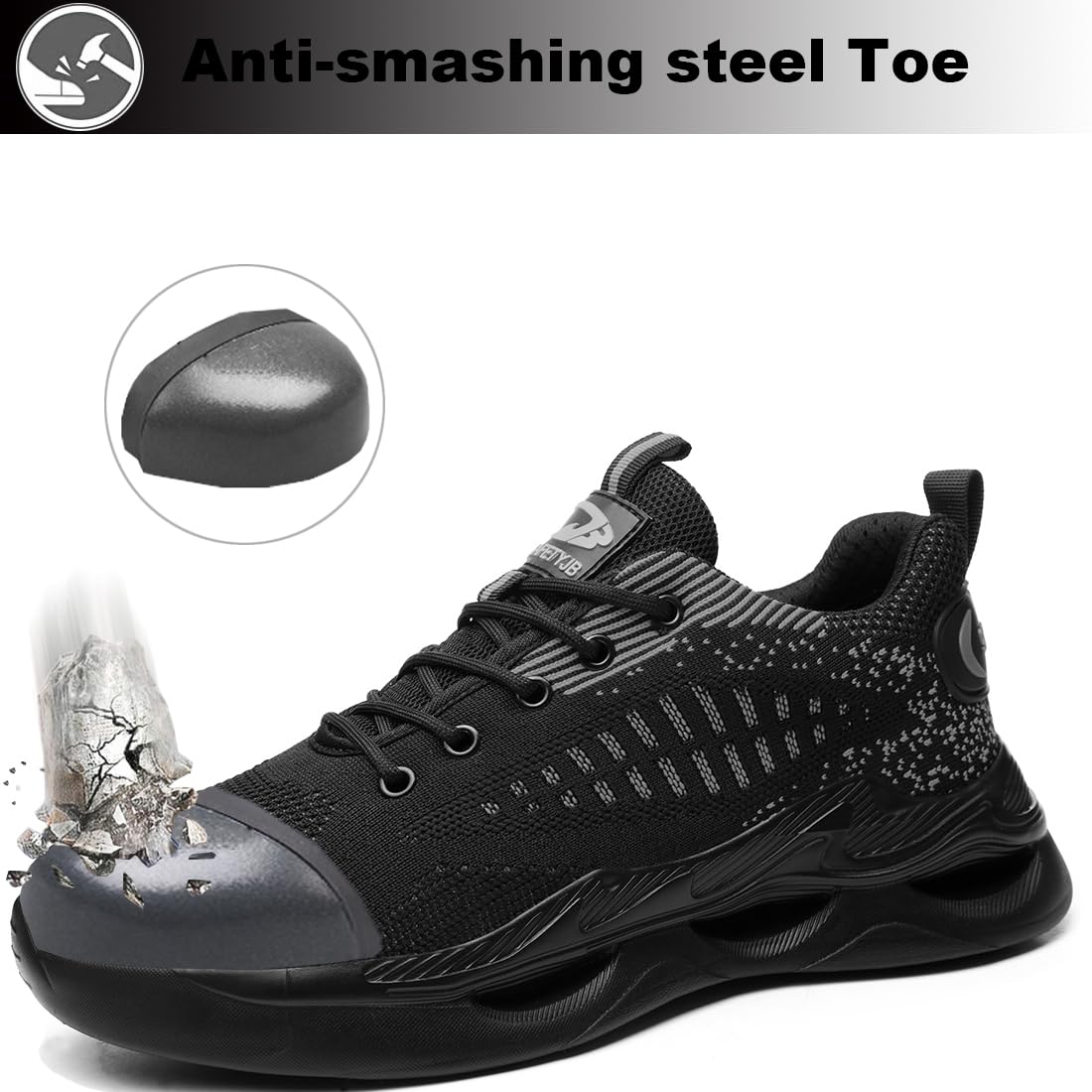 Scarpe Antinfortunistiche Uomo Donna Scarpe da Lavoro con Punta in Acciaio Scarpe da Cantiere Scarpe Sportive Sneaker da Lavoro Traspiranti 36-46