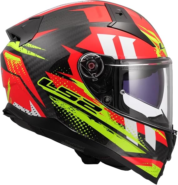 LS2 Unisex Vector Ii Carbon Tantic Red Blue Integraler Motorradhelm