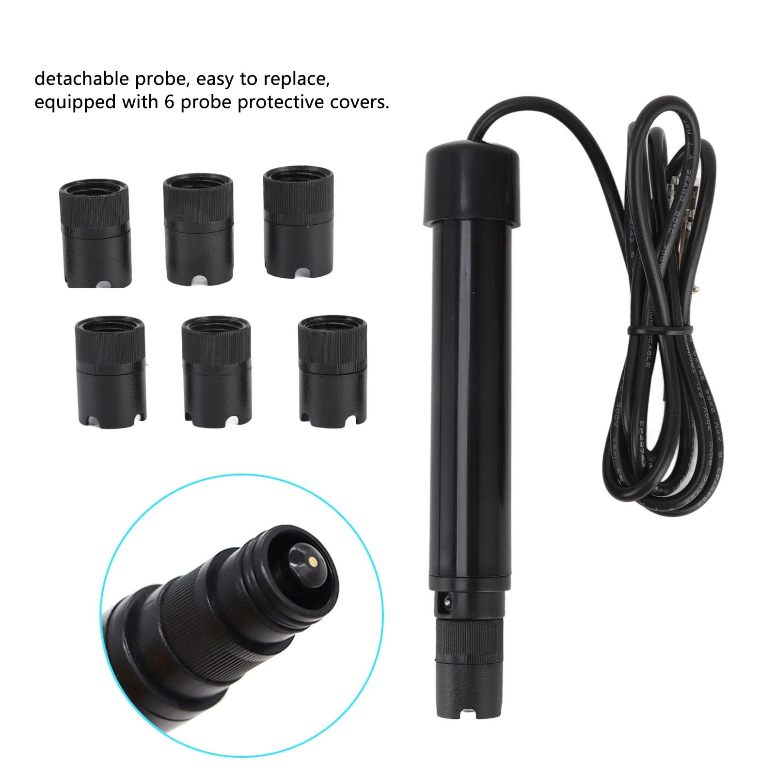 Medidor de oxígeno disuelto, sondeo desmontable Pantalla de pantalla digital Sensor de oxígeno disuelto, kit de prueba de oxígeno disuelto digital para la investigación del (Sin