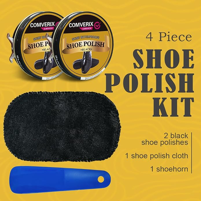Kit de Betún Negro para Zapatos 2 Unidades 3.4 oz Total miniatura 2