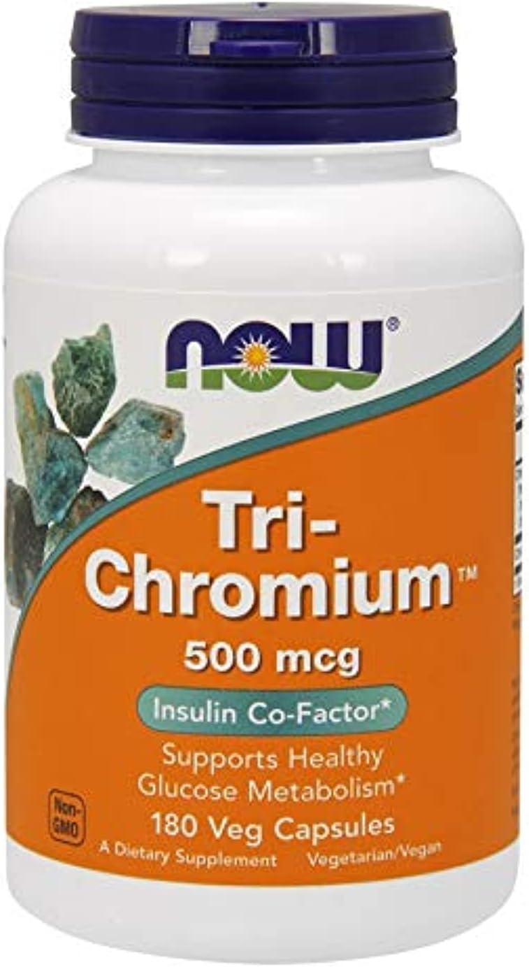NOW FOODS Tri-Chromium 500 Mcg, 180 Count