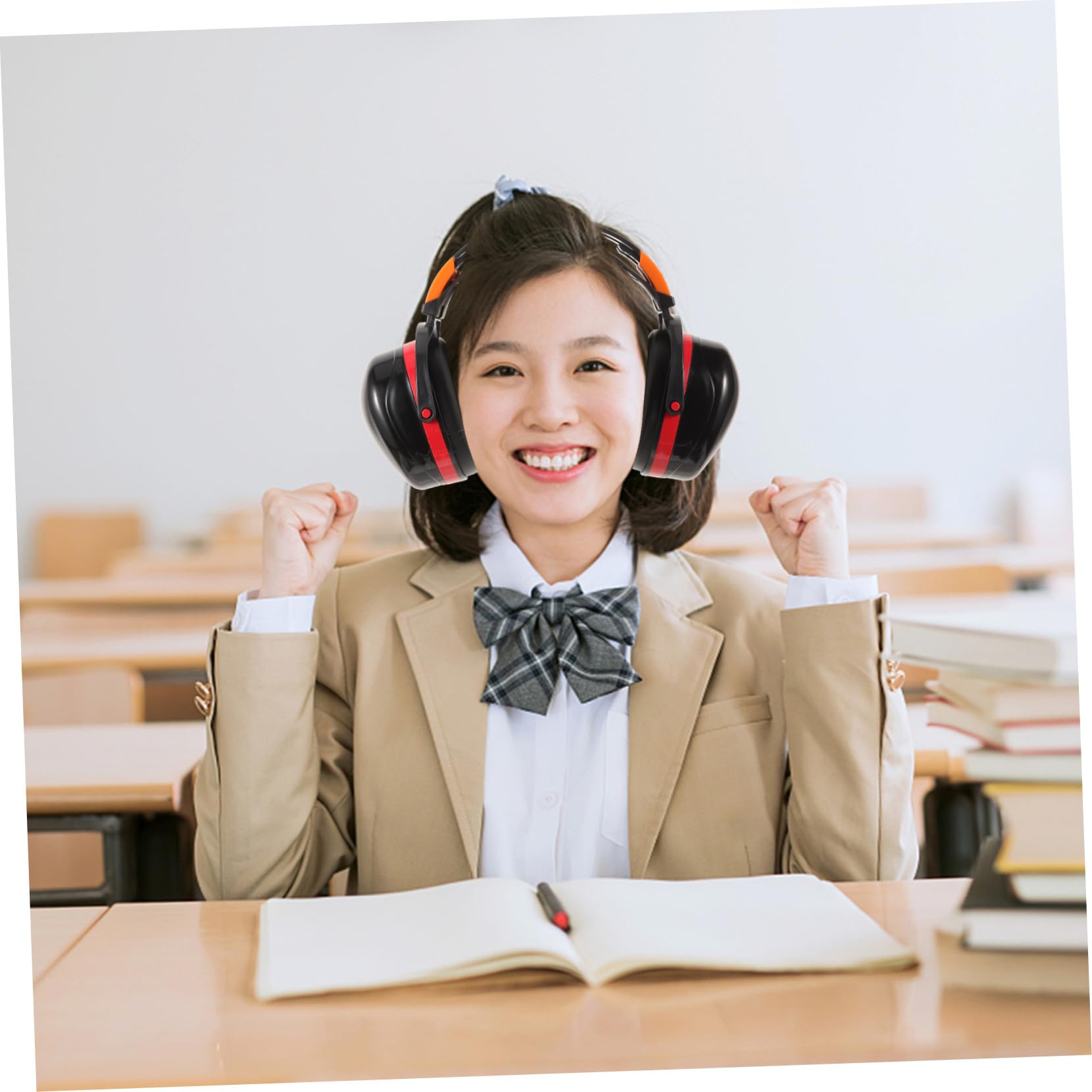 Angoily 3 Piezas orejeras insonorizadas auriculares con cable auriculares de baterista auriculares con cancelación de ruido auriculares antiruido auriculares diadema con cable el plastico