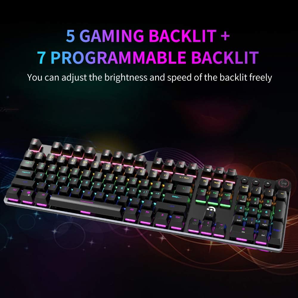 Bеѕt Dеаl NINGMEI GK32 Mechanical Gaming Keyboard, USB Wired Programmable Keyboard Customizable Backlit RGB LED, 108 Keys Programmable Macro Functionality Anti-ghosting Mechanical Cushioned for PC MacBook pro Grеаtеѕt Prоduсt NINGMEI GK32 Mechanical Gaming Keyboard, USB Wired Programmable Keyboard Customizable Backlit RGB LED, 108 Keys Programmable Macro Functionality Anti-ghosting Mechanical Cushioned for PC MacBook pro