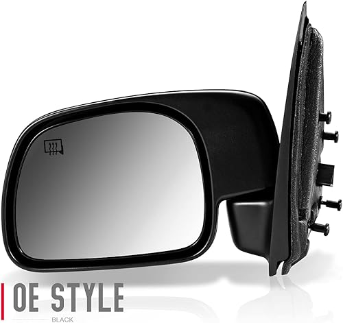 Miniatura 3 de DNA Motoring OEM-MR-FO1320308 - Espejo retrovisor plegable con textura, color negro