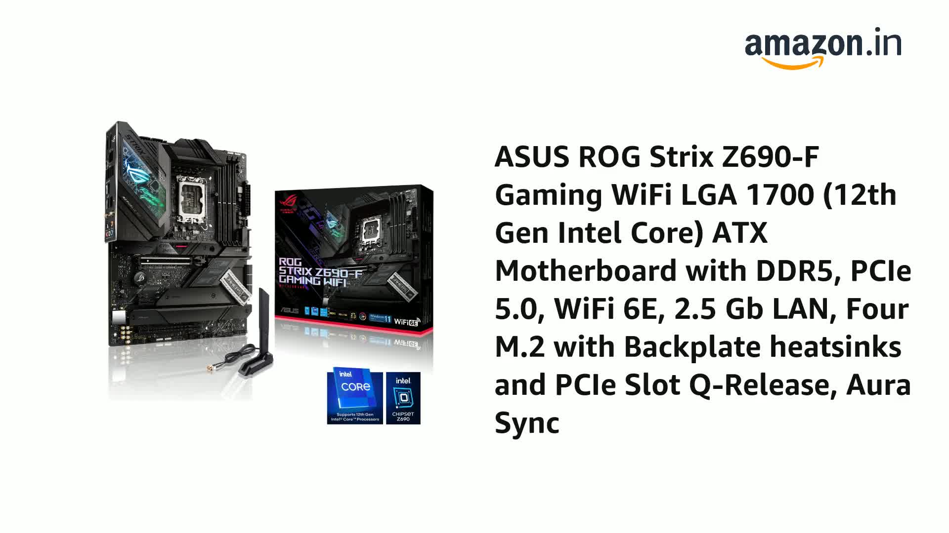 Amazon.in: Buy ASUS ROG Strix Z690-F Gaming WiFi LGA 1700 (12th