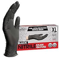 Vista 8 de ForPro - Guantes desechables de nitrilo para examen, grado médico, protección adicional de 4 mil, sin polvo, sin látex, no estériles, seguros