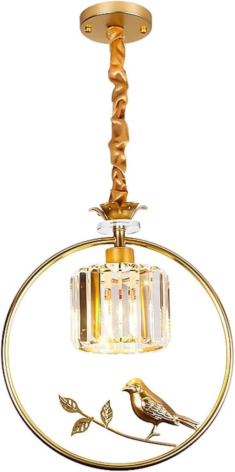 Chaner Crystal Light, Modern Ceiling Light Crystal Lampshade Chaner for Kitchen Bedside Hallway(D) (Dark)/D