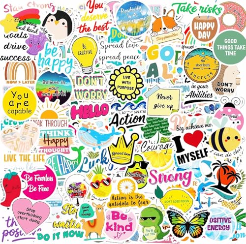 300PCS Cute Inspirational Stickers for Water Bottles, Motivational Stickers for