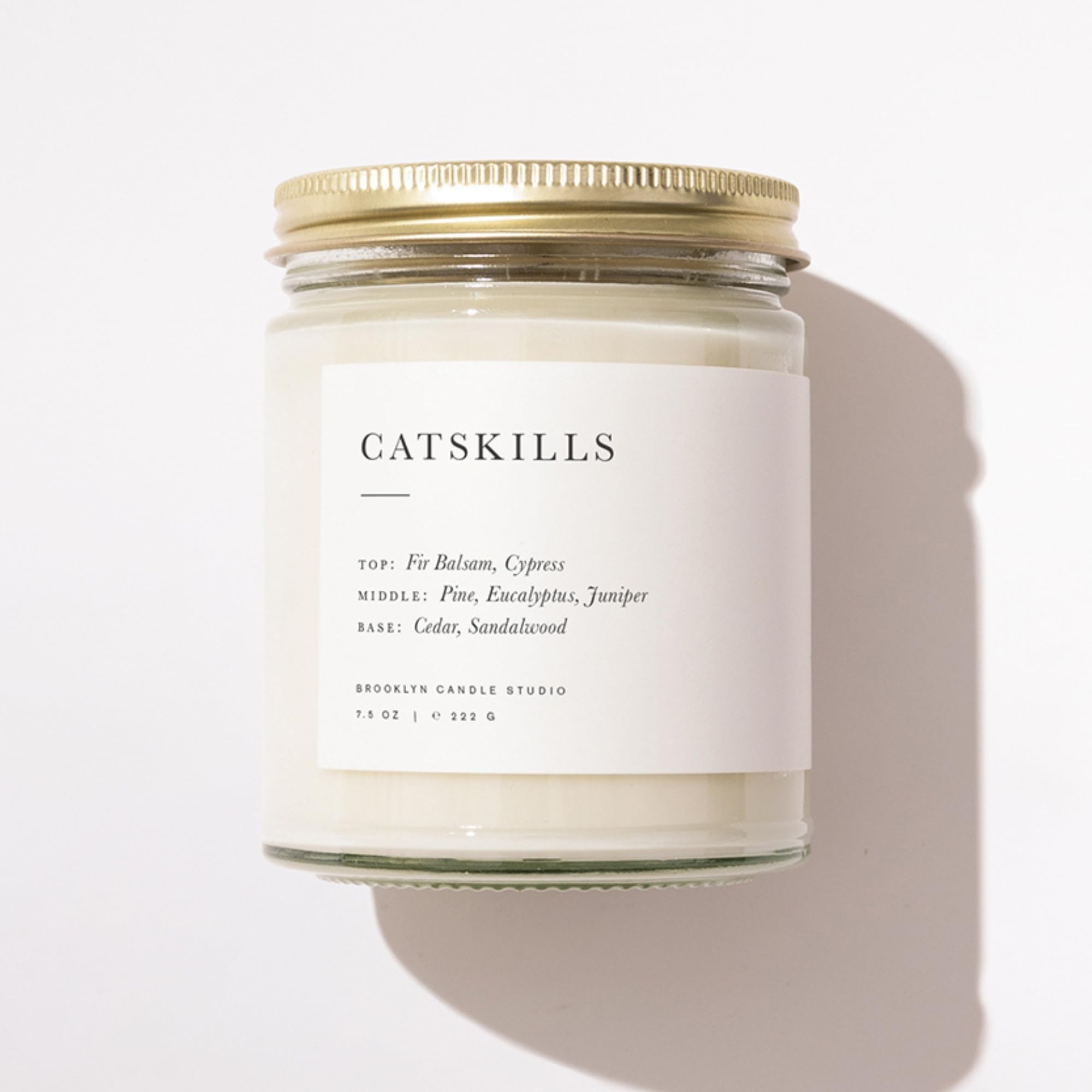 Brooklyn Candle Studio Catskills - Vela perfumada de lujo, cera de soja vegana, vertida a mano en los Estados Unidos, 50 horas de tiempo de combustión lenta, 7.5 onzas
