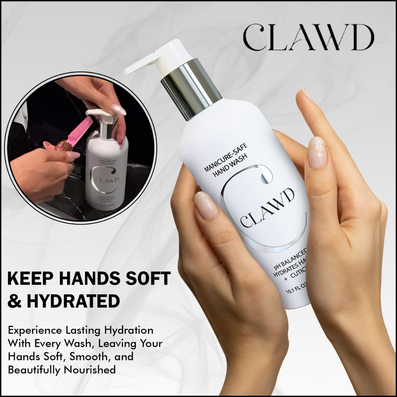 Hand Soap for Women - Gentle Manicure-Safe Hand Wash with Moisturizing Formula - Ideal for Maintaining Manicures, Premium Hand Soaps for Soft and Clean Hands | 300ml/10.14floz