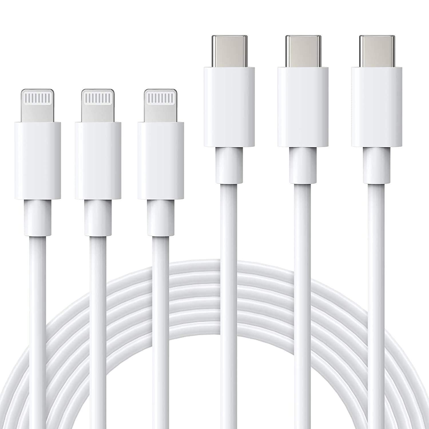 ilikable iPhone Cavo USBC 3 Pezzi 1M Ricarica Rapida Certificato MFi Lightning Cavo iPhone USB C per iPhone14/13/12Pro Max/Mini/11/SE/XR/XS/X/8/8Plus/7/6s