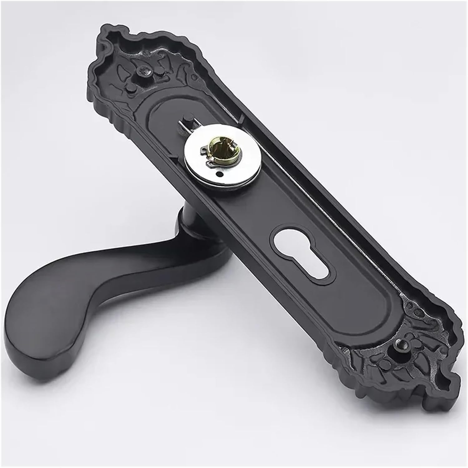 Indoor Antique Door Lock zinc Alloy Solid Wood Door Handle Hardware Black Apartment Door Hardware Latch