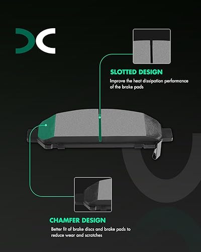 Miniatura 2 de SCITOO D1401 Ceramic Brake Pads Sets Front Replacement For Toyota Venza 2009-2016