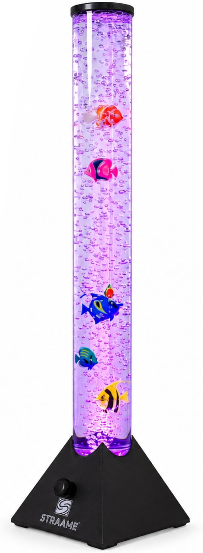 Straame LED Bubble Fish Lamp, Colour Changing floor lamp, 90cm, Black Base