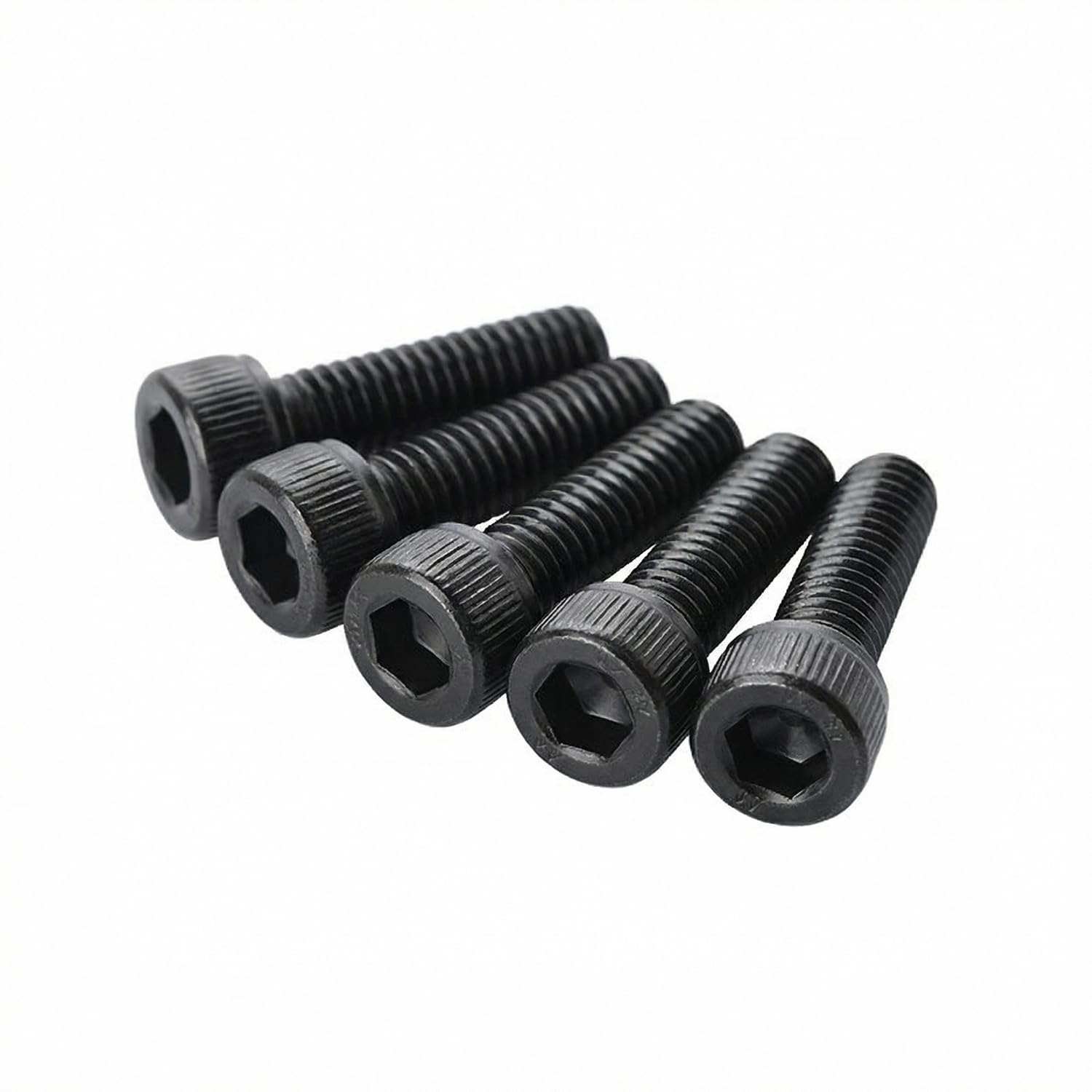 M3 x 12mm(50 Pack) Hex Socket Head Cap Screws Bolts, Black Oxide 304 Stainless Steel 18-8, Hex Drive, Bright Finish Fully Machine Thread — Amazon image 3