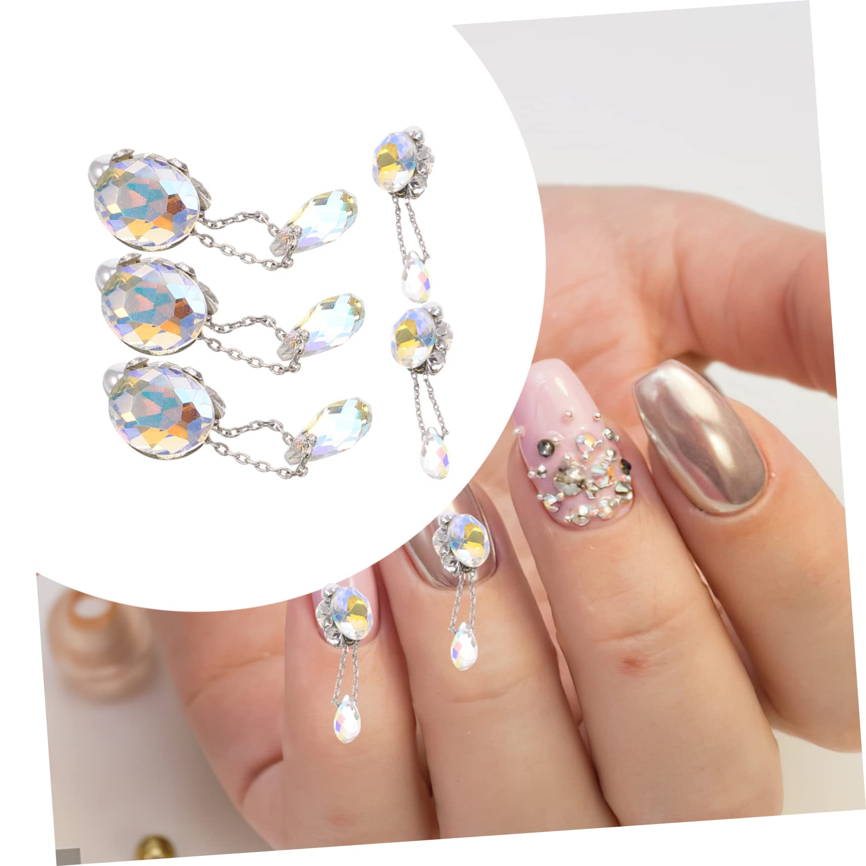 Healeved 15pezzi Ciondoli Strass Per Unghie Accessori Manicure Decorazioni Unghie Uniche e Adorabili Per Nail Art Per Uso Domestico e Saloni Di Bellezza