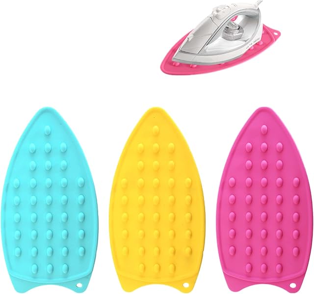 3PCS Silicone Iron Rest Pad for Ironing Board Heat,Thicker Series Easy to Use with Wall Hole,Perfect Combination with Ironing Board and Mat.