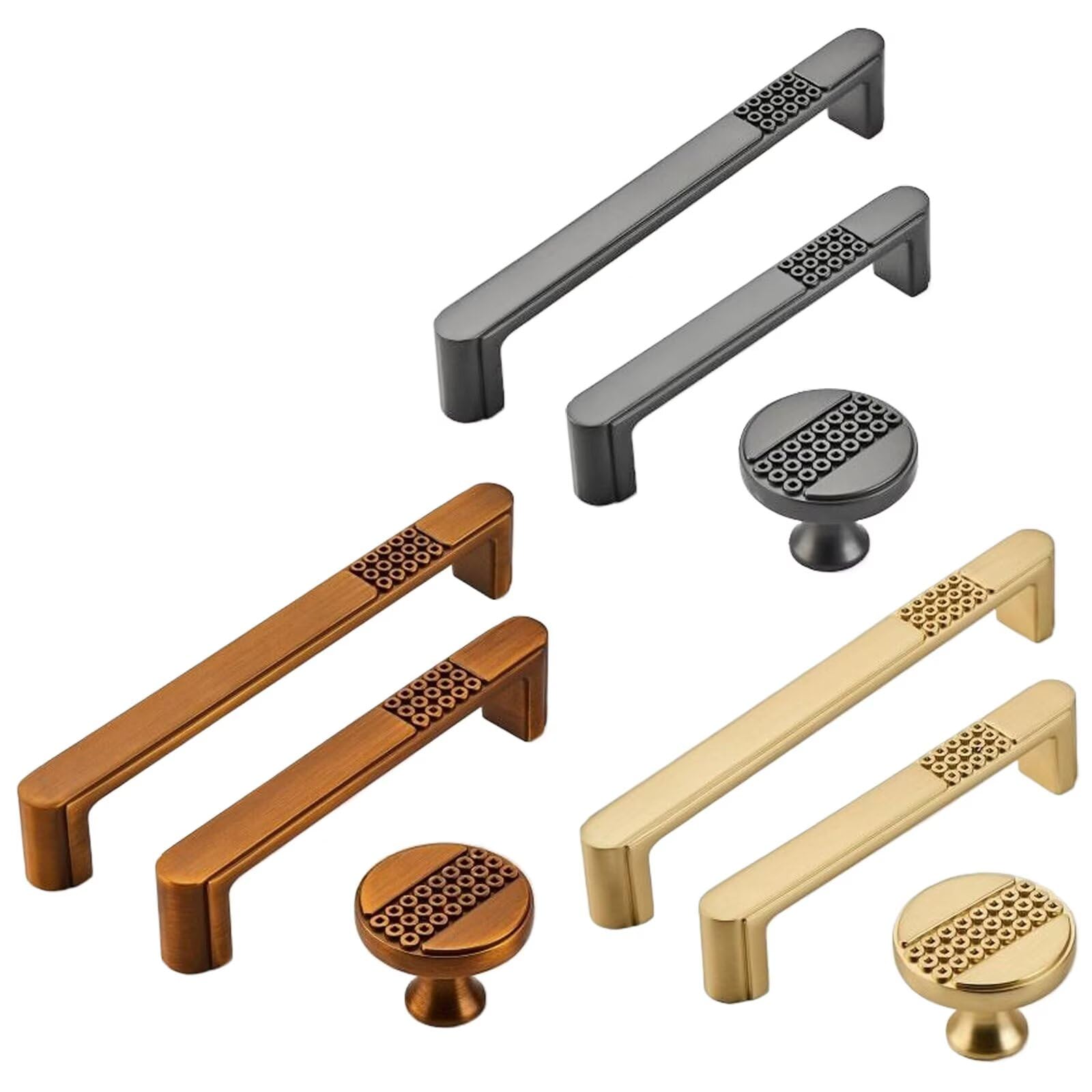 Set di 10 maniglie per armadietti e cassetti, maniglie per porte della cucina, armadietti, bagno, cassettiera, guardaroba, in lega di zinco, per mobili da camera da letto, distanza tra i fori: 128 mm