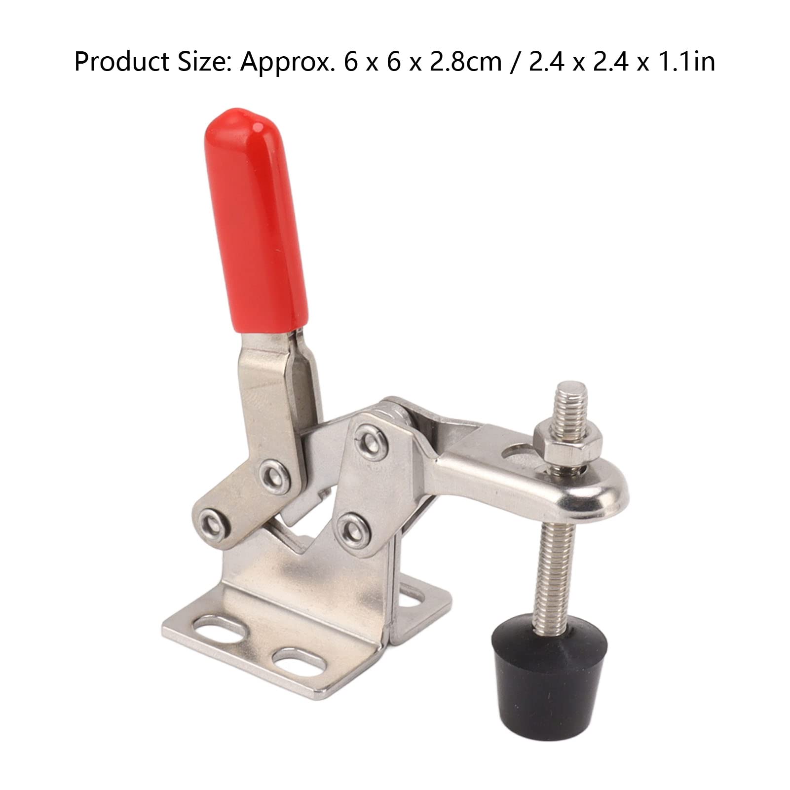 Toggle Clamp Latch Fast Push Pull, Stainless Steel Hand Tool for Woodworking and Welding, Safe and Comfortable Handle, Stable Structure, Adjustable Opening