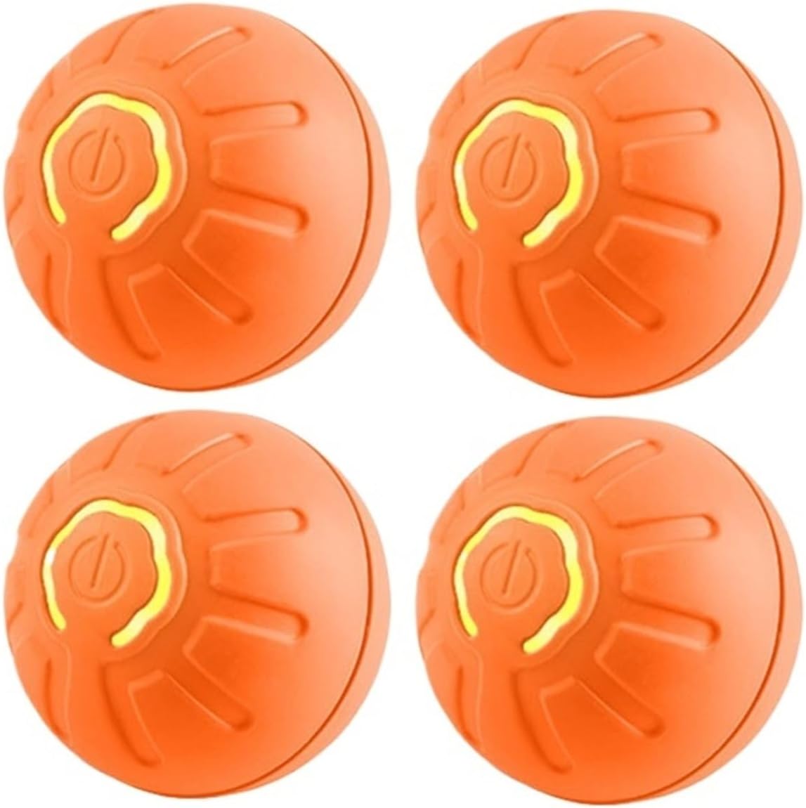 Interactive Smart Dog Toy Ball - 1-10PCS Electronic Moving Ball for Puppies - Automatic Bounce Pet Gift(Orange-4PCS)
