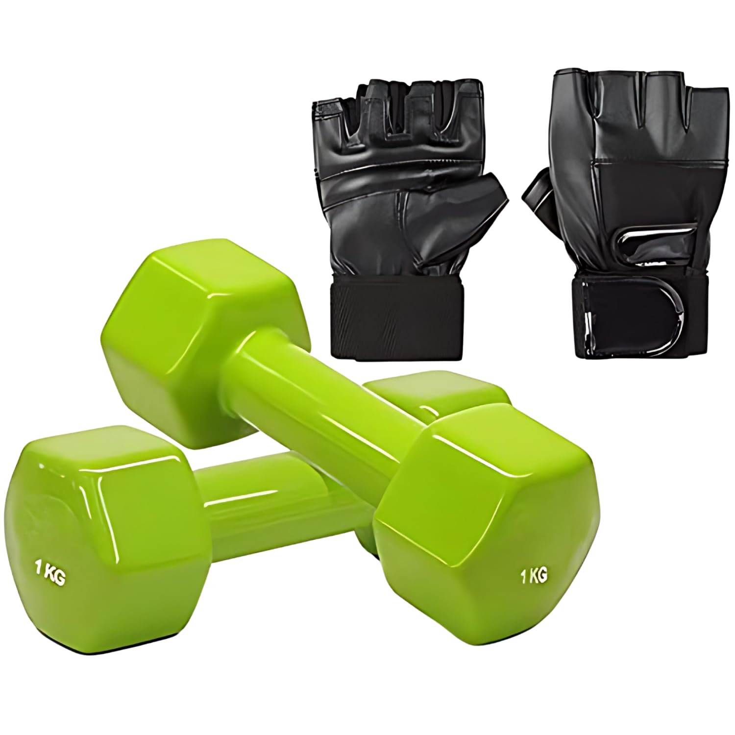 Life HUB Unisex Hexagon Vinyl 1 kg Green Fixed Dumbbell |Hand Gloves| for Weights and Strength Training|Weight Loss, Workout| Gym and Home Workouts Equipment - Set of 2 (Green)(2kg) (B092W6DZRV) Amazon Price History, Amazon Price Tracker