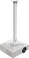 Vista 9 de VIVO Soporte de proyector de techo ajustable universal para proyectores regulares y mini con brazos extensibles, blanco, MOUNT-VP01W