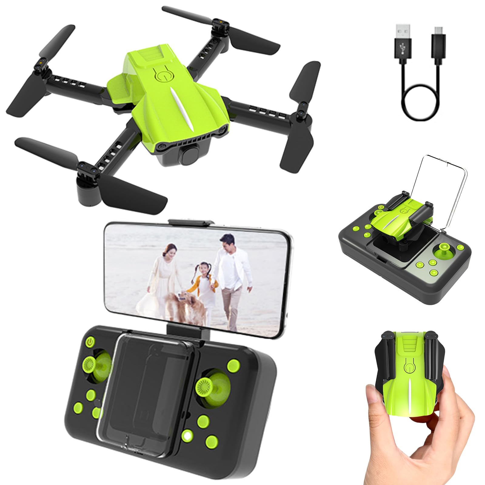 Drone for Kids & Adults with HD Camera – FPV Flip Drone with Altitude Hold, One Key Landing, Mini 4K, Easy to Fly Beginner Hover