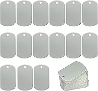 Vista 12 de StayMax Etiquetas en blanco de grabado de aluminio anodizado Paquete de 50 unidades (negro)