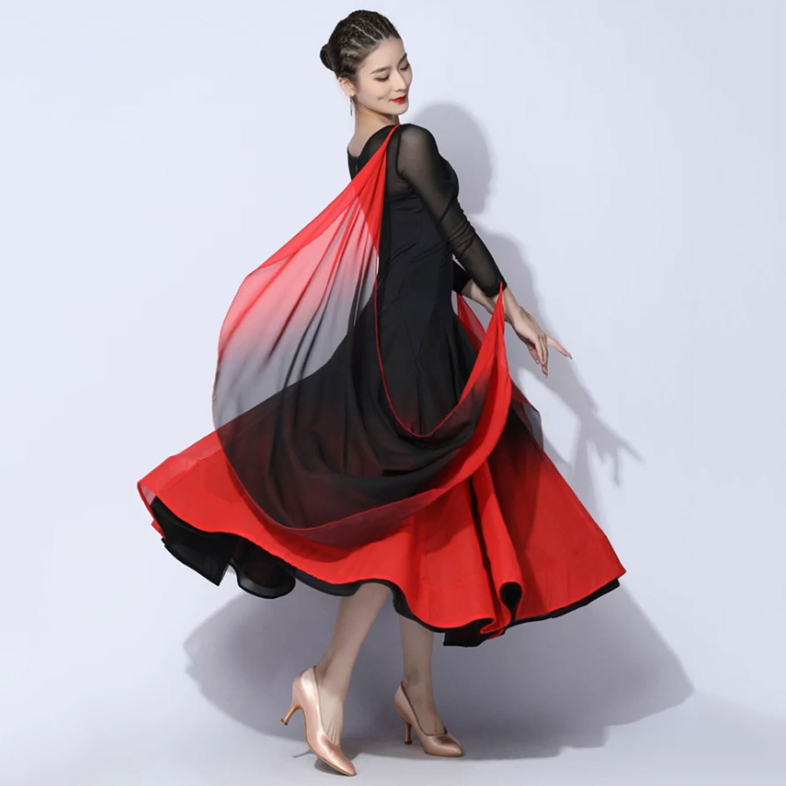 Abiti Valzer Abbigliamento Ballo da Sala per Donna Gonna Foxtrot Flamenco