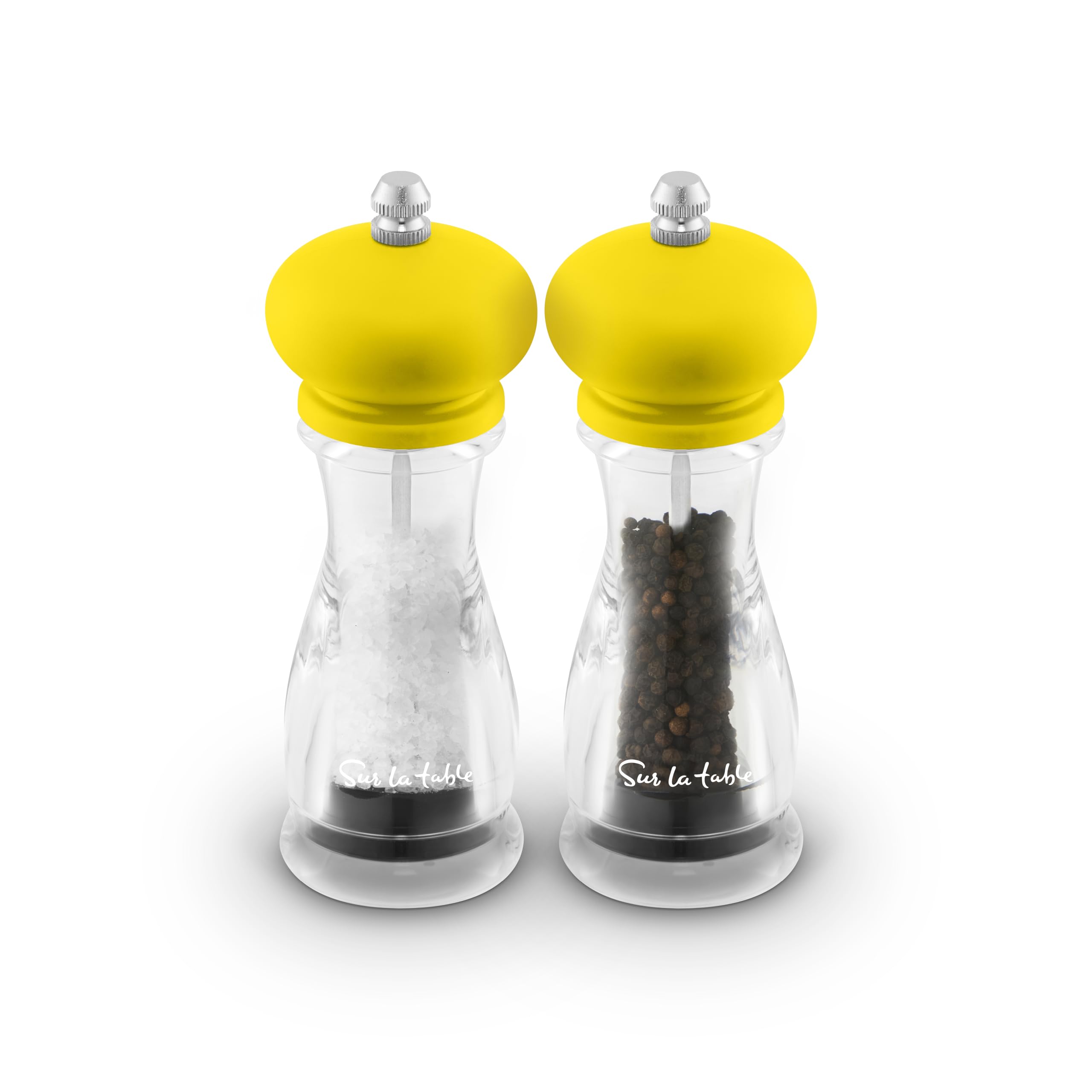 Sur La Table SLT847053YLW Salt and Pepper Mill, Ceramic, Yellow