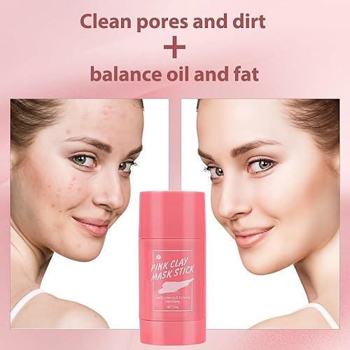 Miniatura 6 de 2 unidades de máscara de arcilla rosa, máscara removedora de puntos negros con té verde y extracto de rosa, control de aceite hidratante,